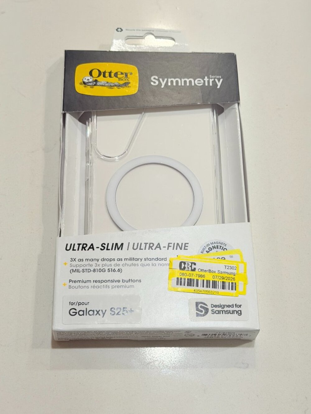 OtterBox Symmetry Series Case with Magnets - Clear - Galaxy S25+ - New in Box